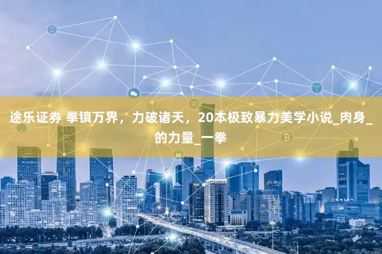 途乐证券 拳镇万界，力破诸天，20本极致暴力美学小说_肉身_的力量_一拳