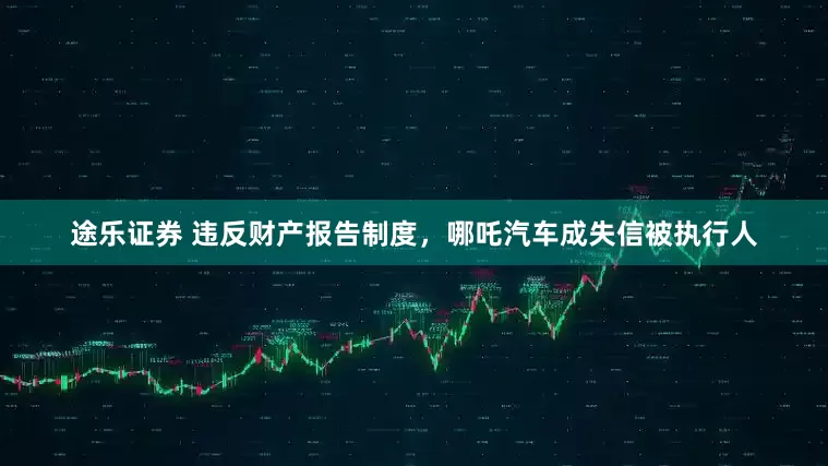 途乐证券 违反财产报告制度，哪吒汽车成失信被执行人