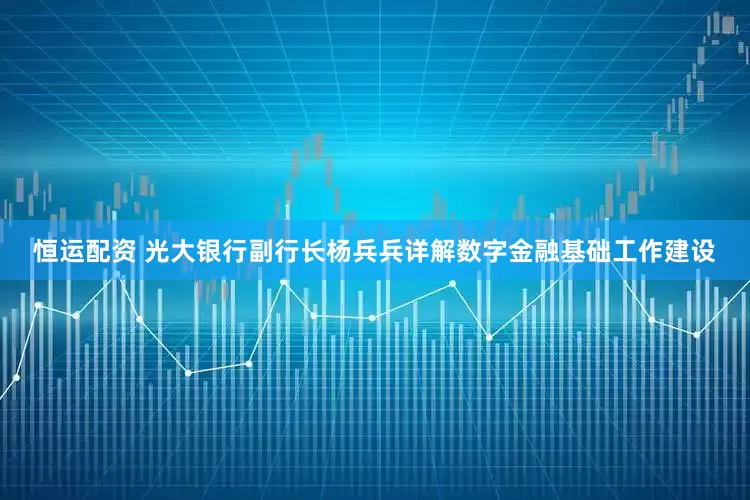 恒运配资 光大银行副行长杨兵兵详解数字金融基础工作建设